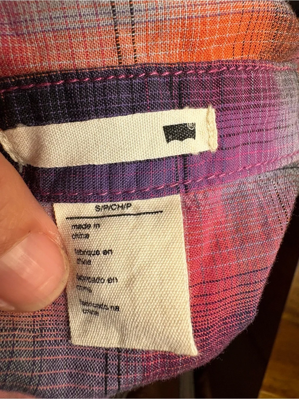 Levi’s plaid Button-Up Women's Shirt with pearl button snap